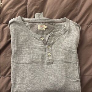 Faherty Long Sleeve Gray Henley